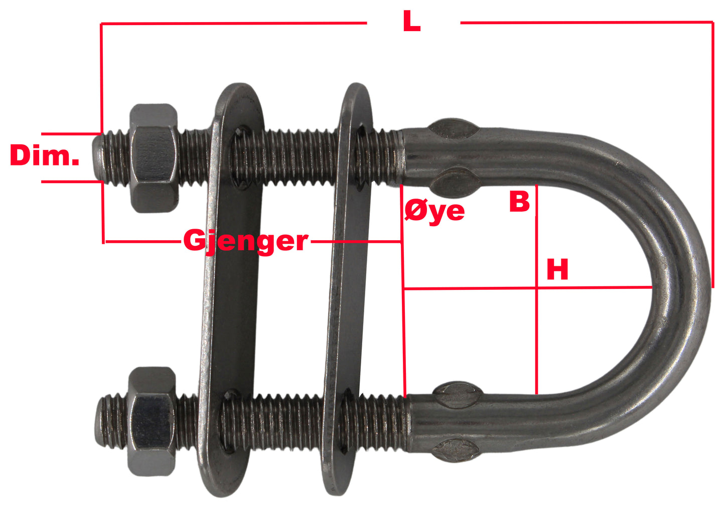 U-bolt, syrefast, u bøyle, u-bøyle