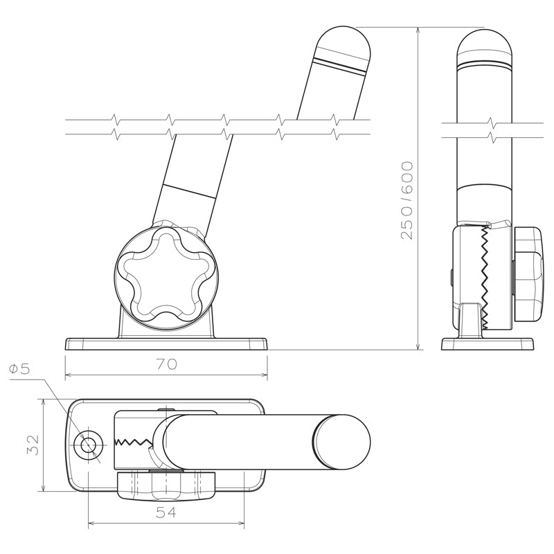 Lalizas Micro LED Pole 360° rundtlysende