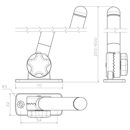 Lalizas Micro LED Pole 360° rundtlysende