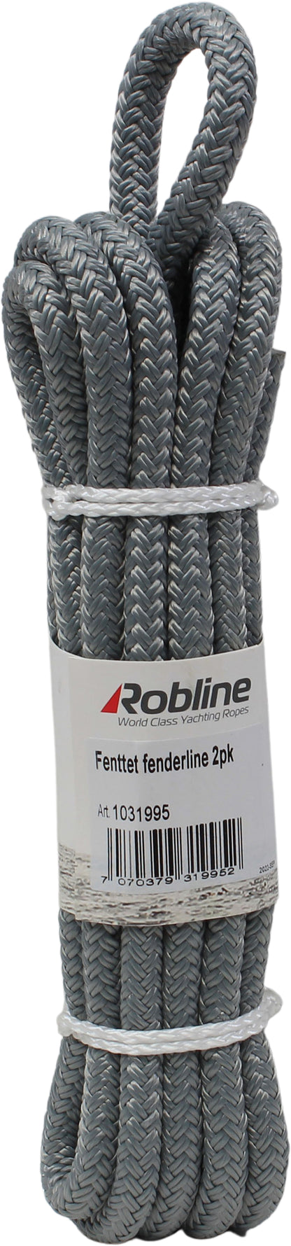 Robline Flettet fenderline 2-pk grå