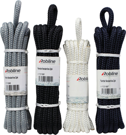 Robline Flettet fenderline 2-pk grå