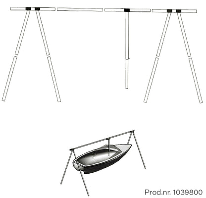 1852 Bakkestativ i aluminium m/bag
