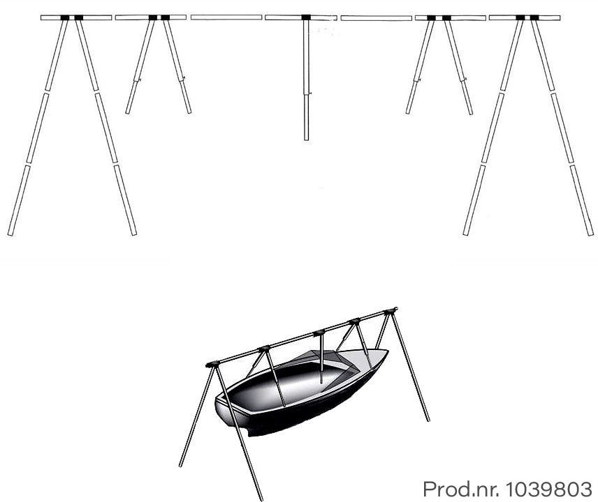 1852 Bakkestativ i aluminium m/bag