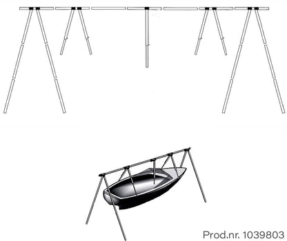 1852 Bakkestativ i aluminium m/bag