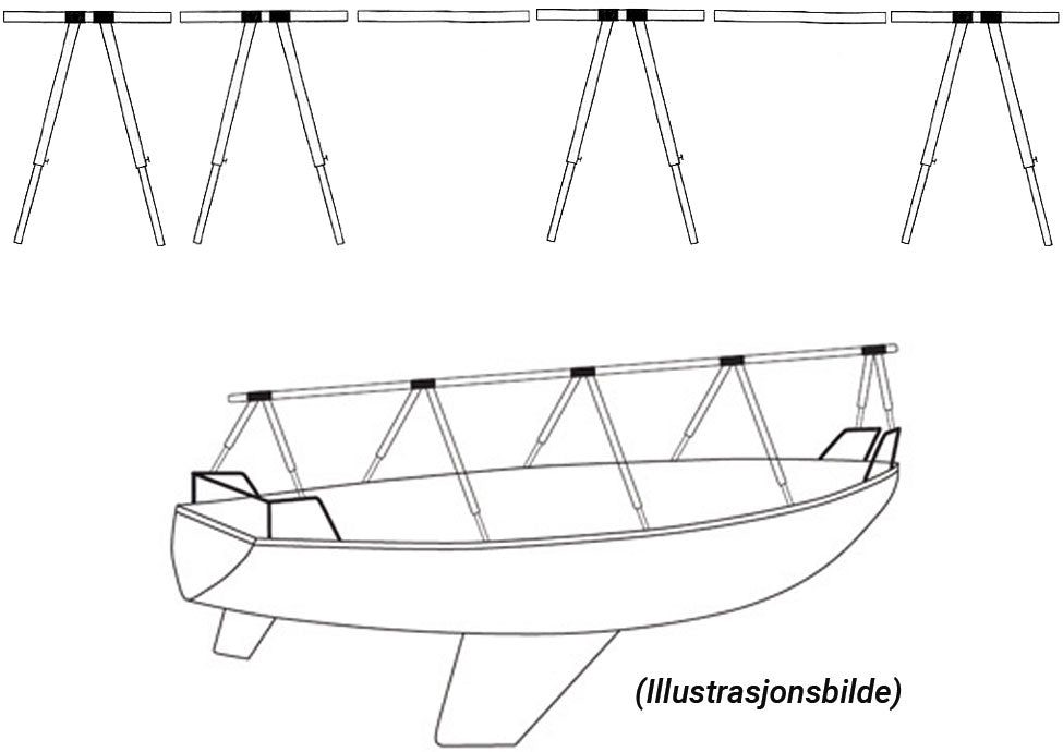 1852 Dekkstativ i aluminium m/bag