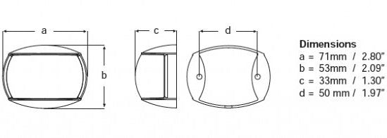 Hella NaviLED Compact BSH 2 nm lanterne hvit
