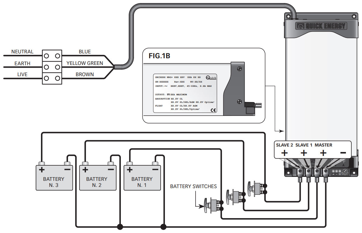 Quick Batterilader 3 stegs