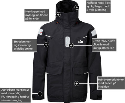 Gill OS25 Offshore seiljakke herre sort