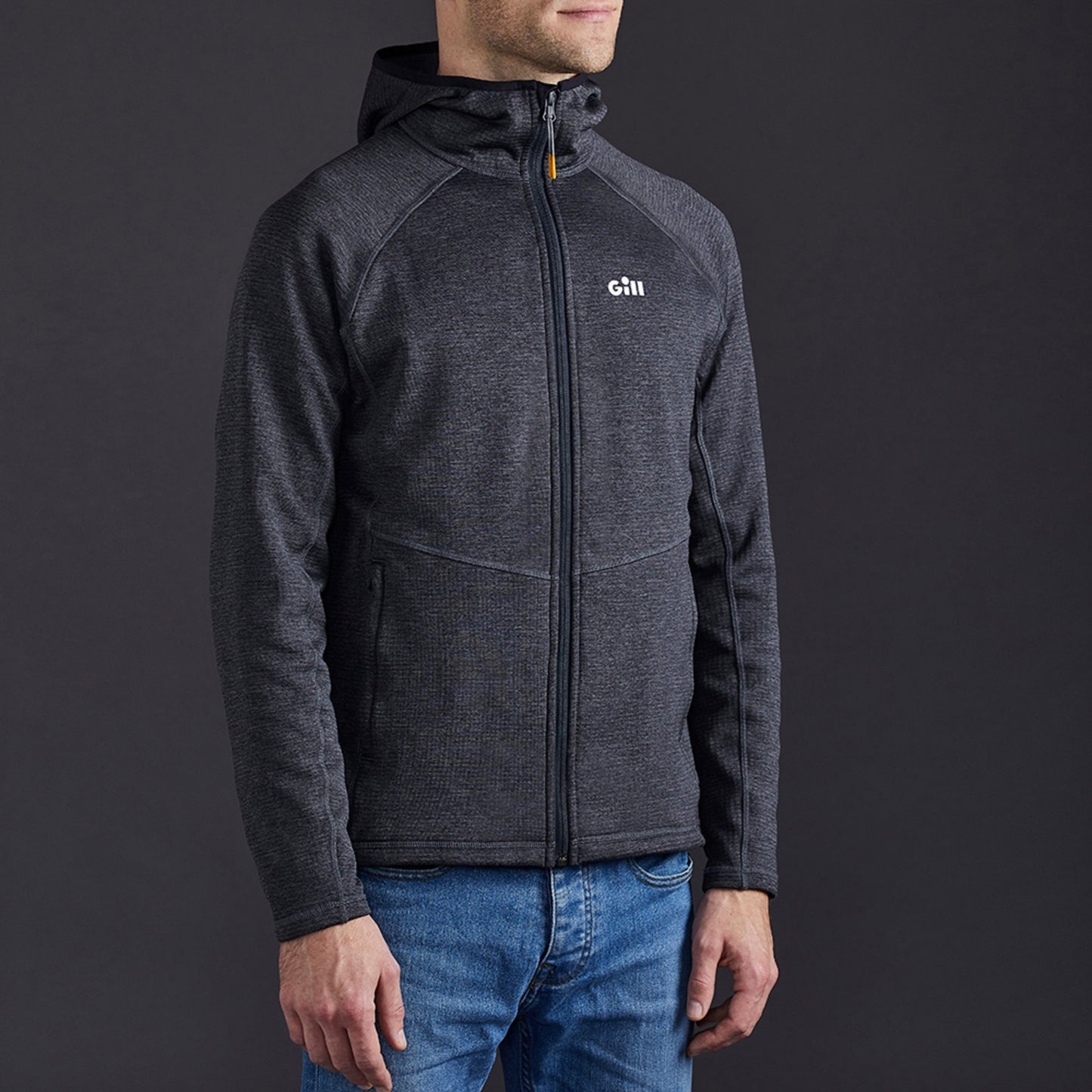 Gill Dart Hoodie fleecejakke herre grå