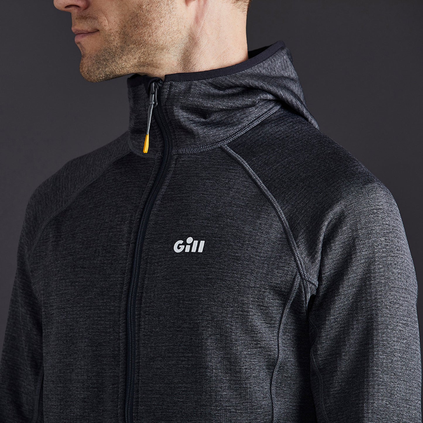 Gill Dart Hoodie fleecejakke herre grå