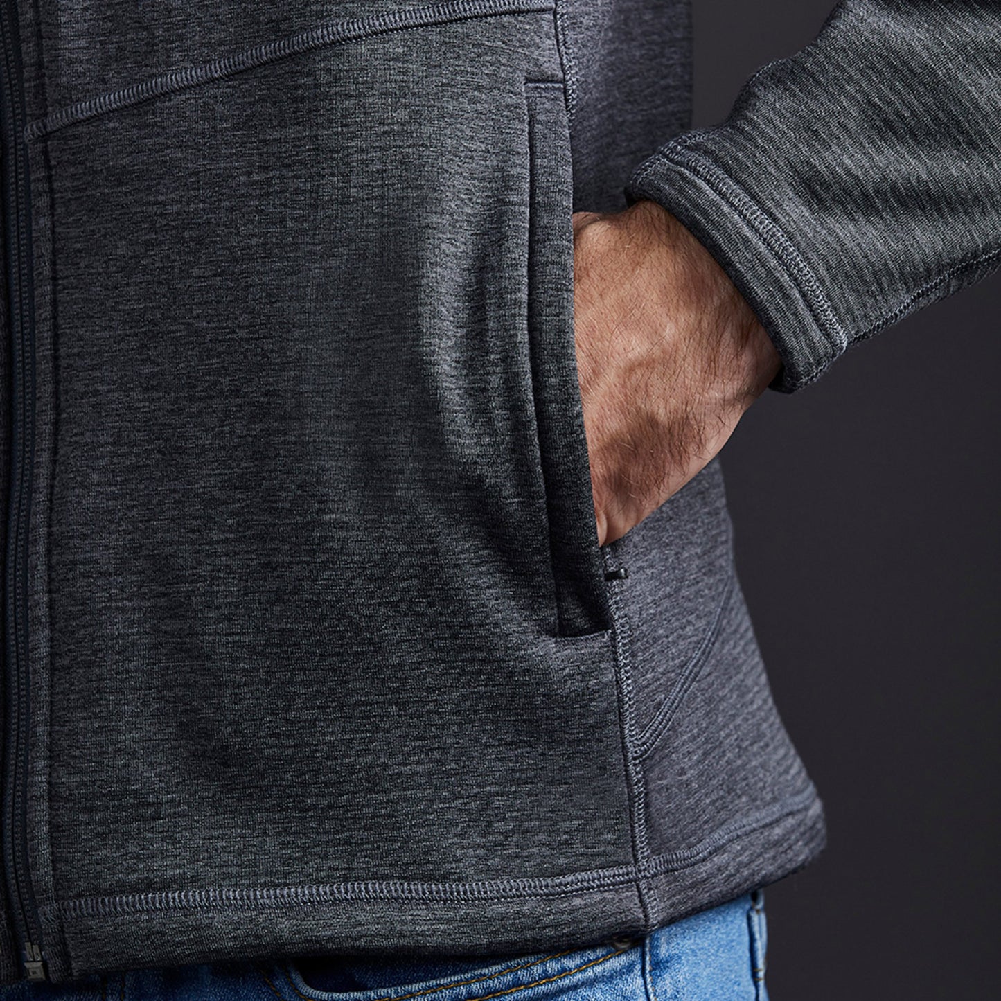 Gill Dart Hoodie fleecejakke herre grå