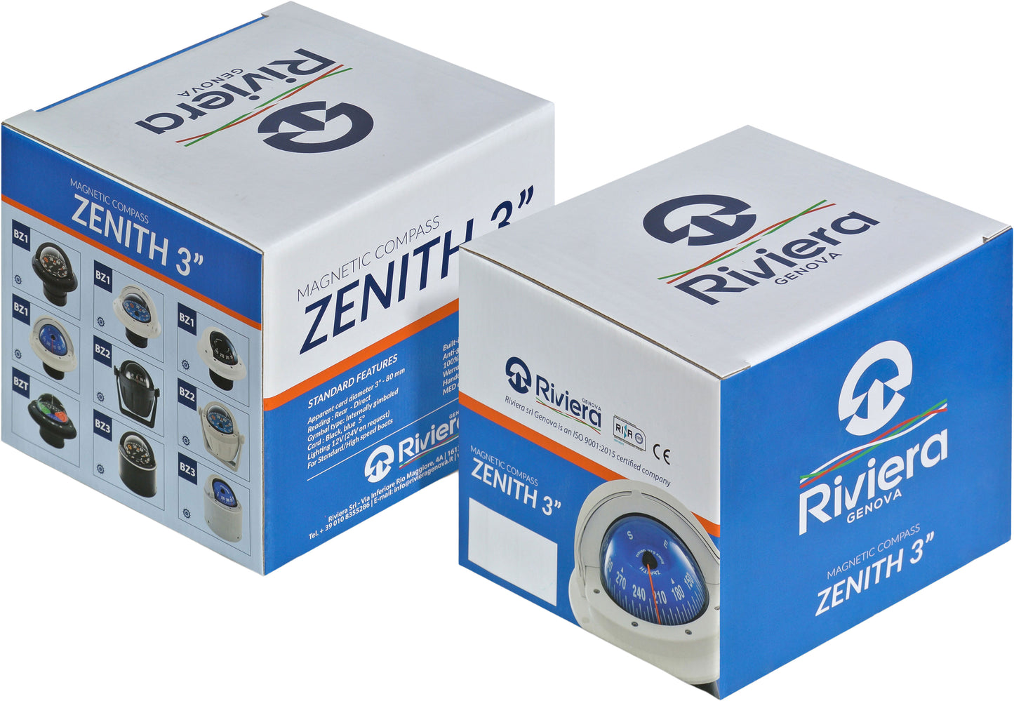 Riviera Zenith BZ1 Slim kompass for innfelling